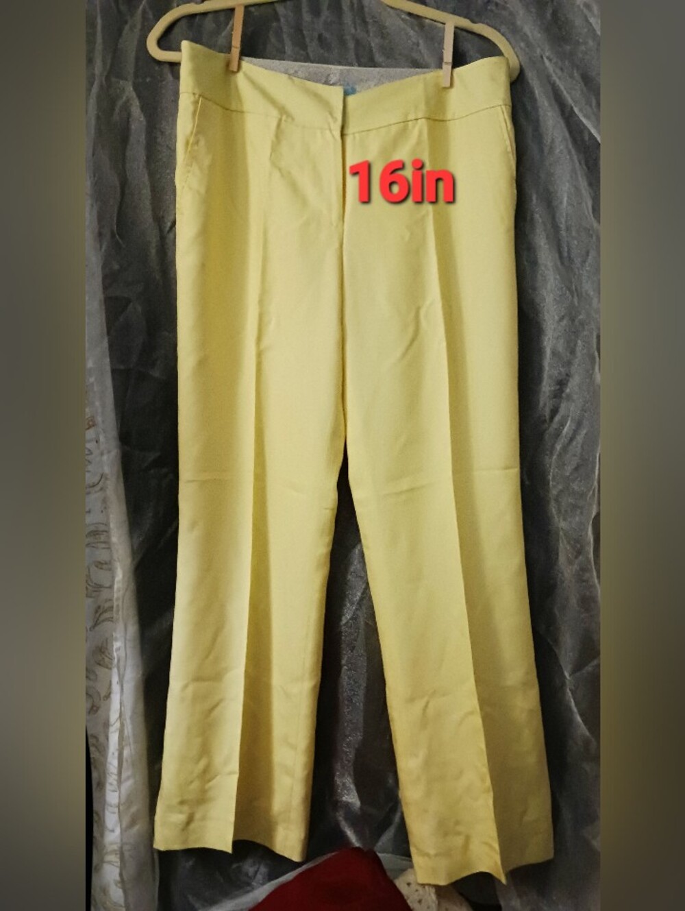 Yellow Women's Silk Dress Pants